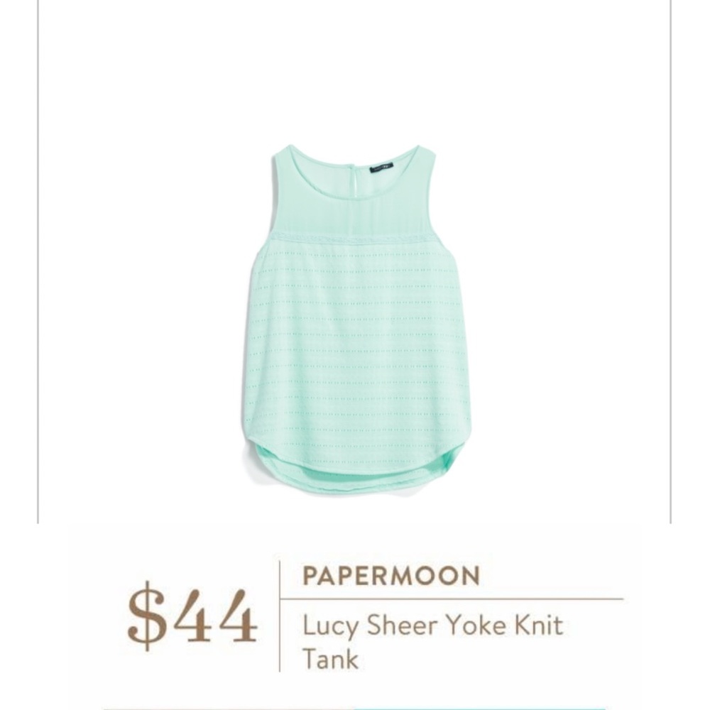 Stitch Fix- Lucy Sheer Yoke Knit Top